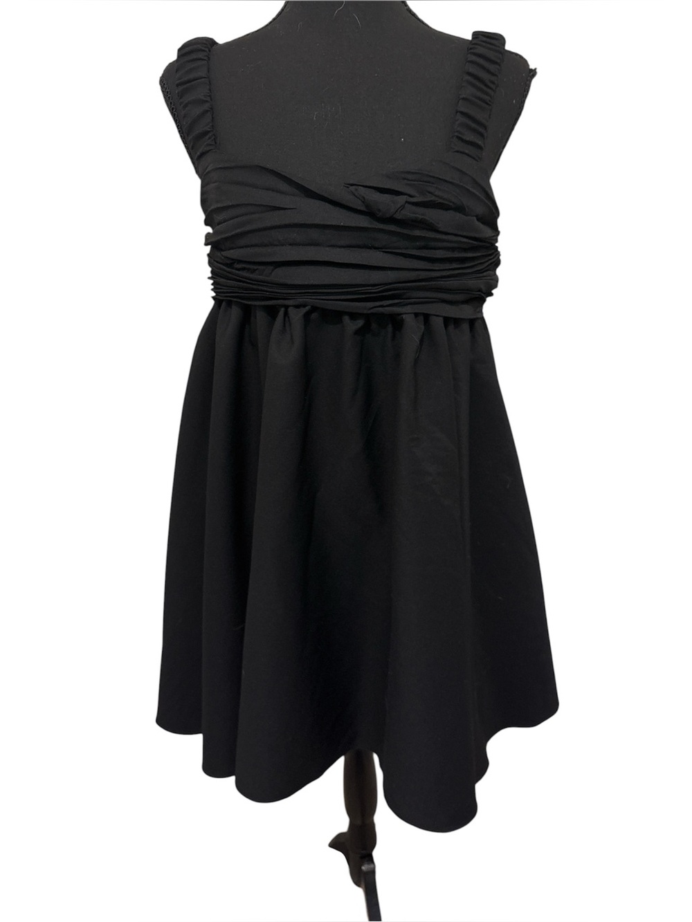 Classic Black Mini Dress with Ruched Bodice